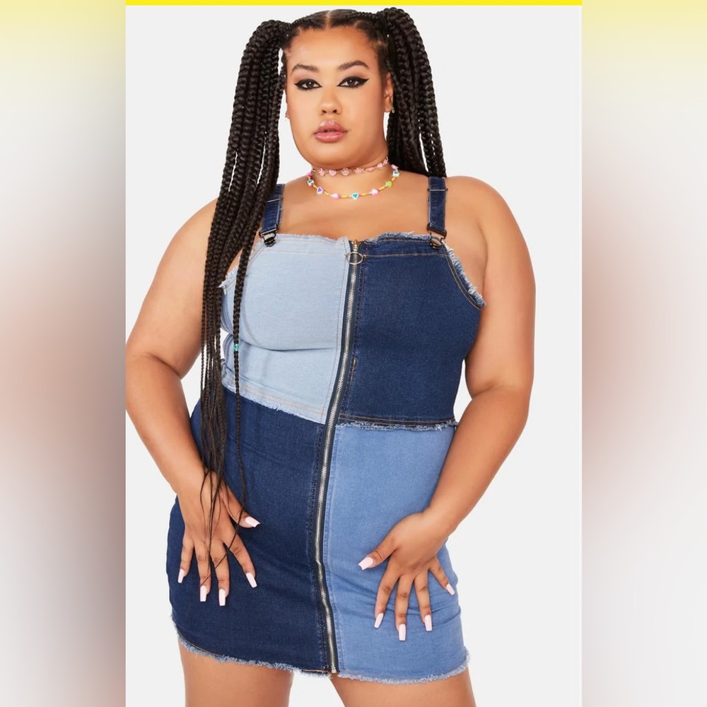 New patchwork denim mini SZ XXL